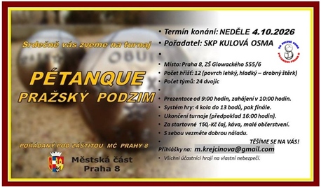 Pétanque Pražský podzim 2026