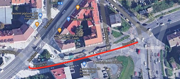 uzavírka Prosecké ulice