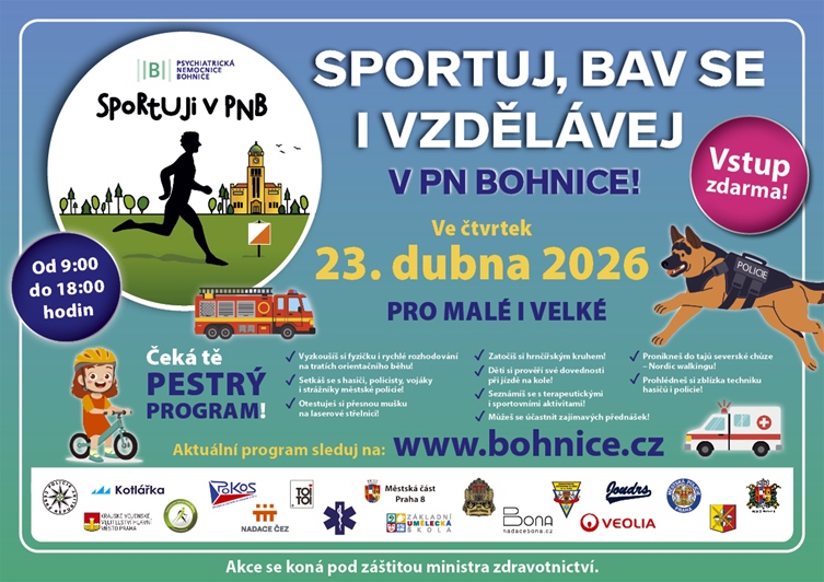 Dubnové akce v areálu PN Bohnice