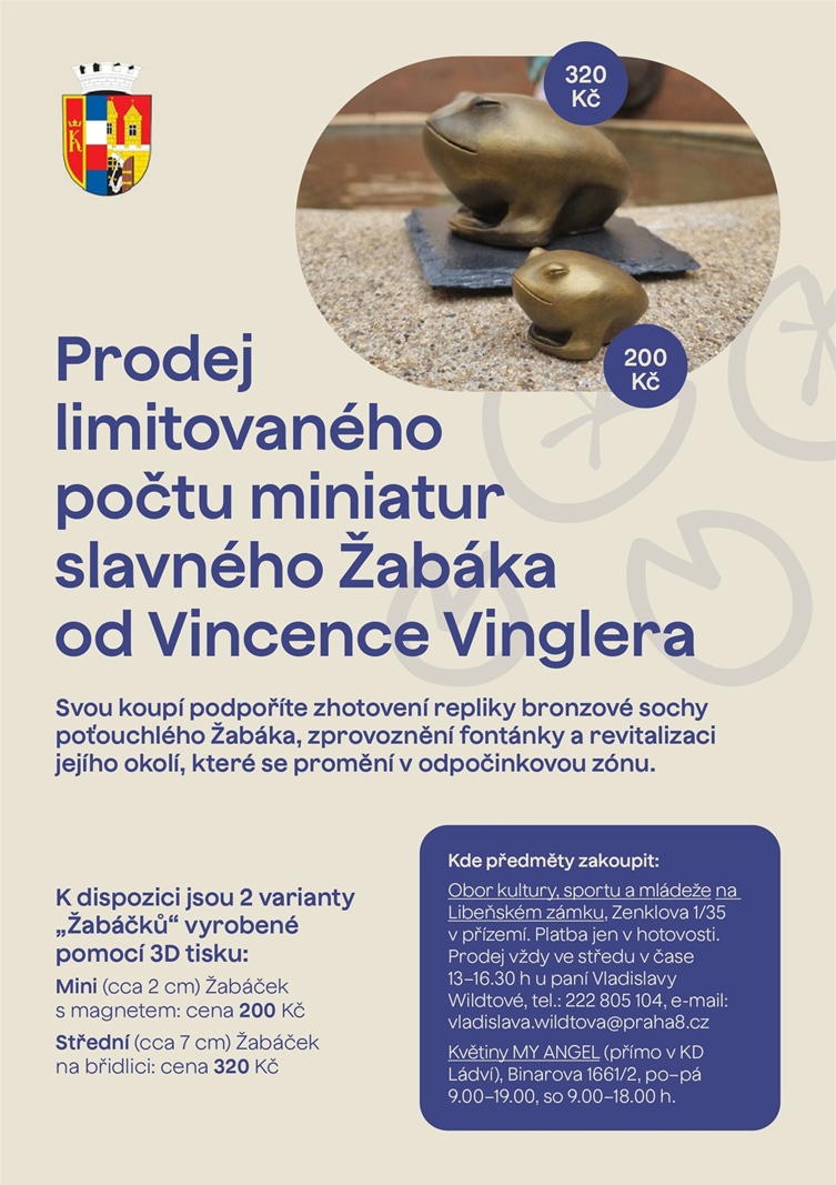 Prodej limitovaného počtu miniatur žabáka