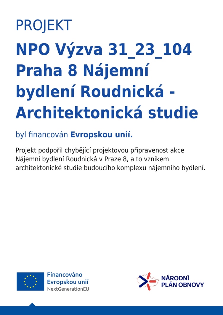 Nájemní bydlení Roudnická - architektonická studie