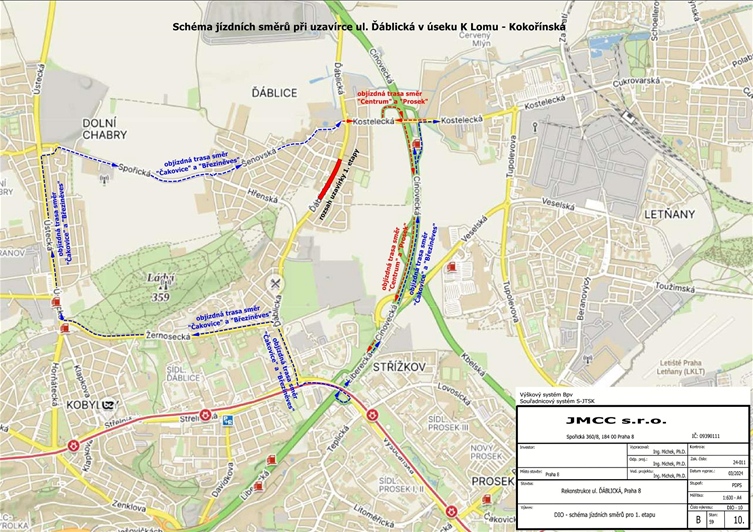 Rekonstrukce Ďáblické ulice, úsek U Parkánu - K Lomu