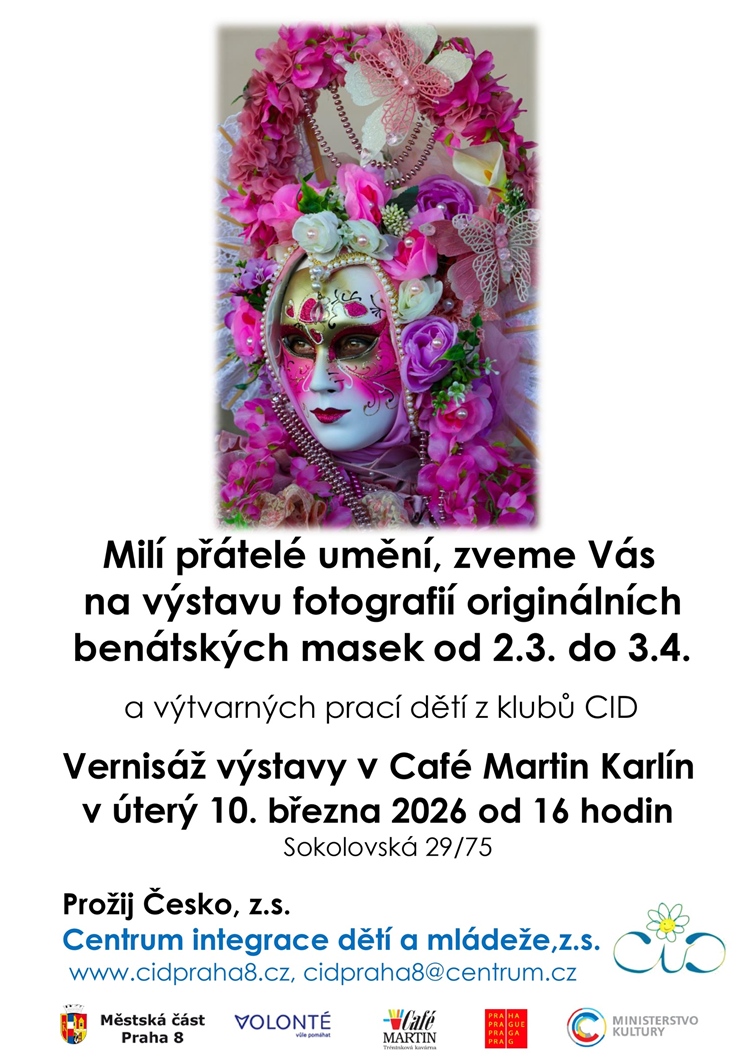 Vernisáž - výstava Benátské masky 2026