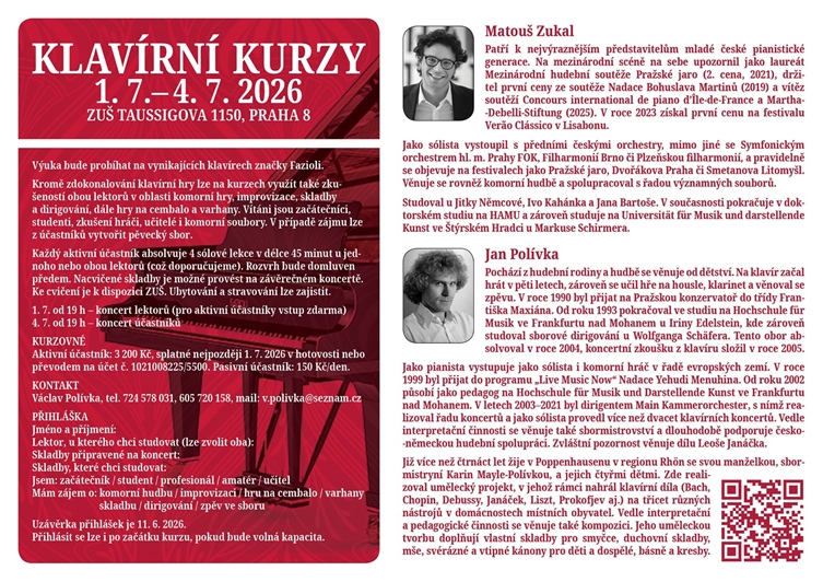 Klavírní a hudební kurzy 2026